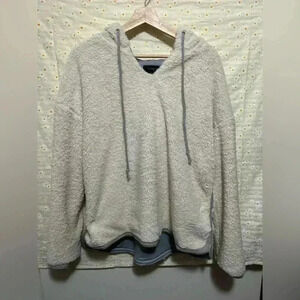 This & More Women's Sweater w/Hood,White,Grey Lining,Great Condition